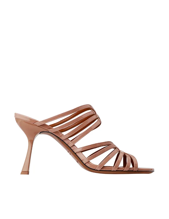 Women Zimmermann Heeled Sandals Aura Mule Sandal 85 Peach