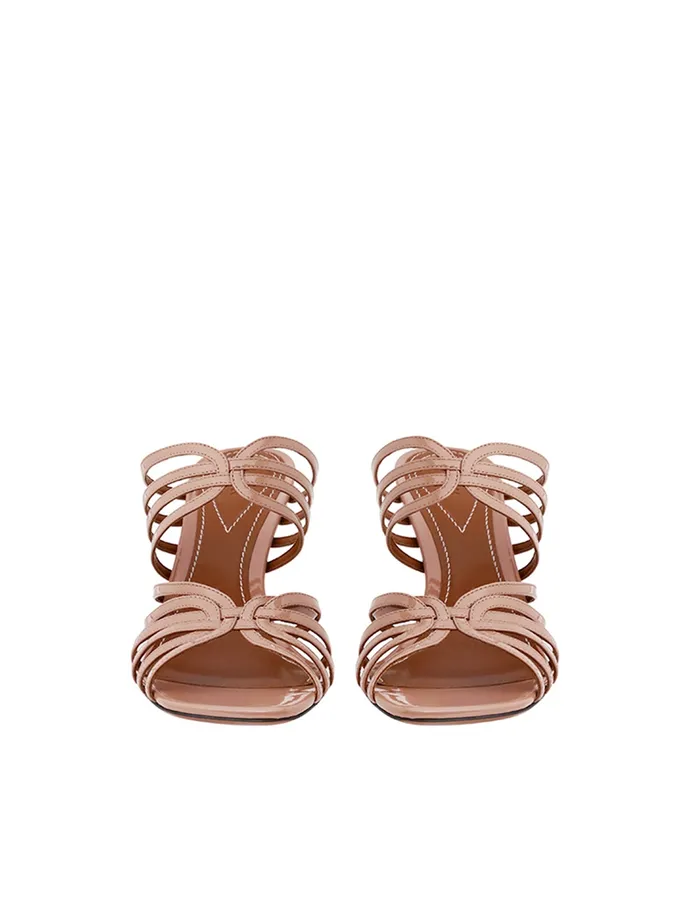Women Zimmermann Heeled Sandals Aura Mule Sandal 85 Peach