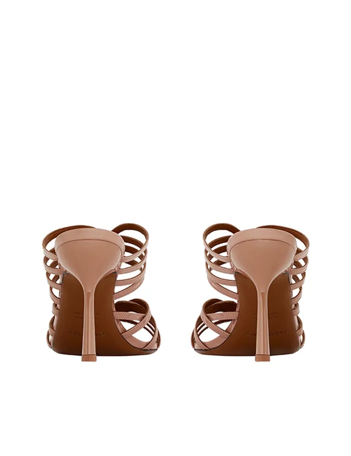 Women Zimmermann Heeled Sandals Aura Mule Sandal 85 Peach