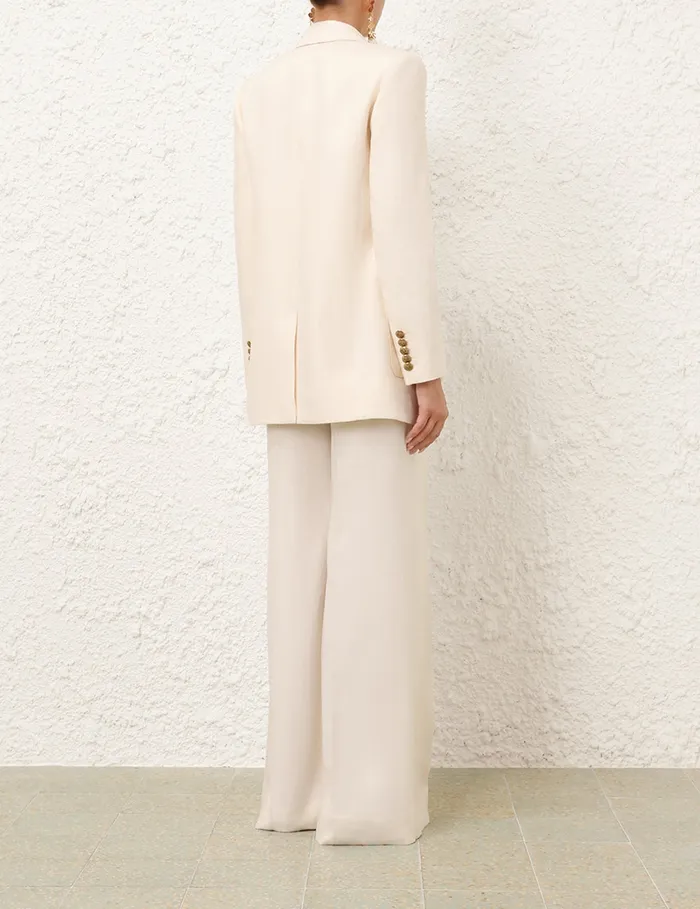 Women Zimmermann Jackets and Coats Crush Linen Jacket Cream
