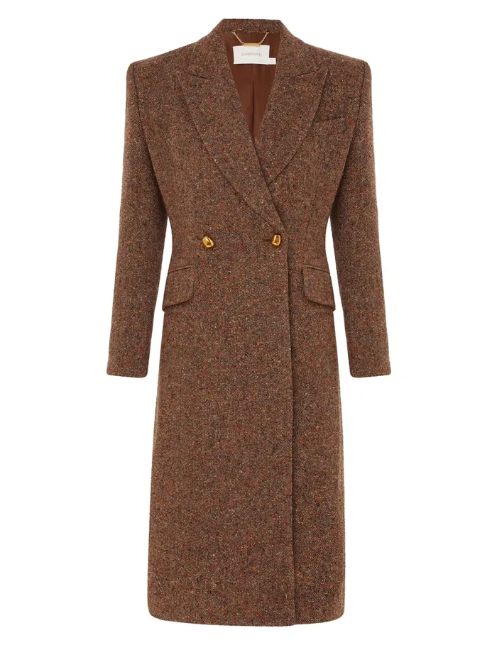 Women Zimmermann Jackets and Coats Illustration Hourglass Coat Brown Multi