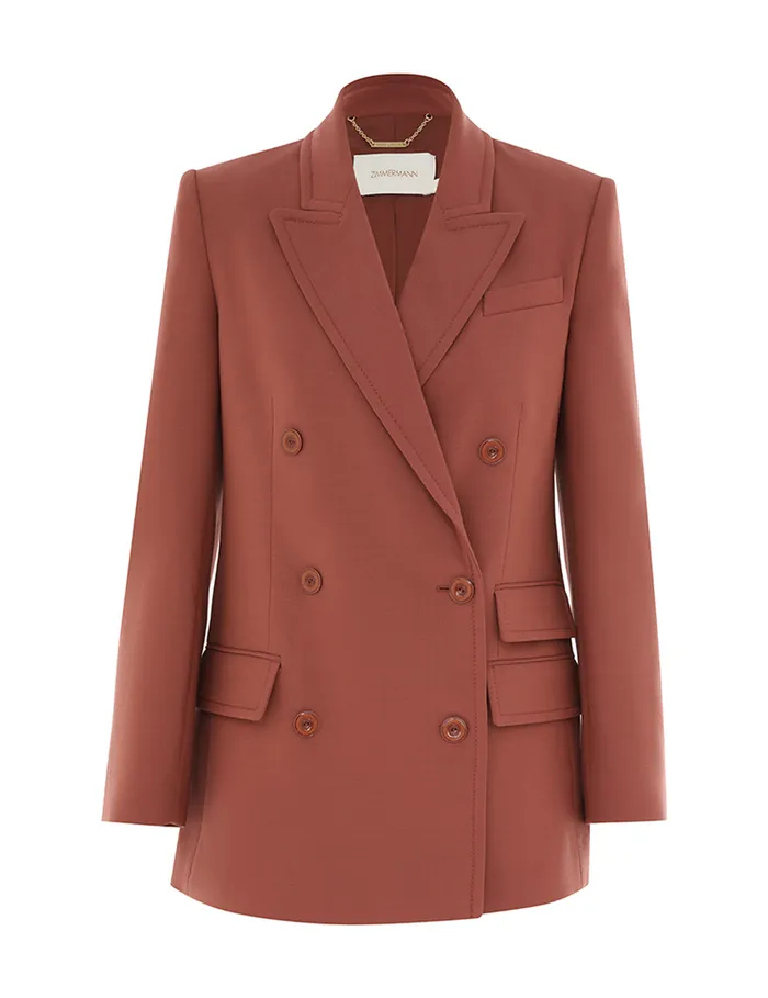 Women Zimmermann Jackets and Coats Illustration Pocket Jacket Lipstick