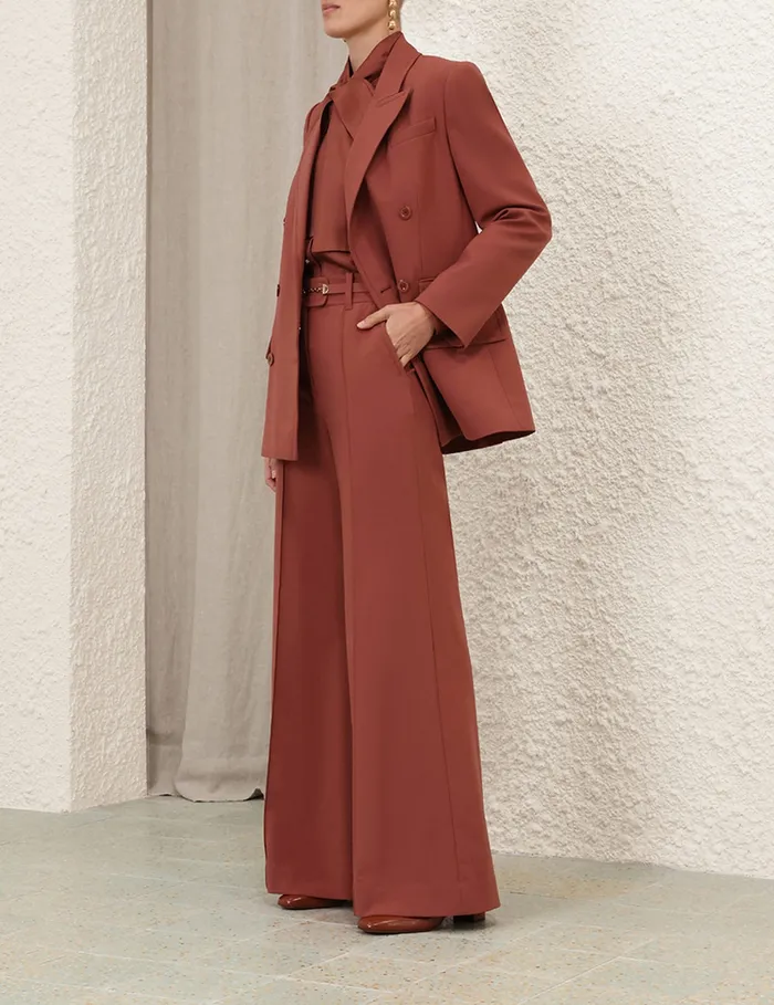 Women Zimmermann Jackets and Coats Illustration Pocket Jacket Lipstick