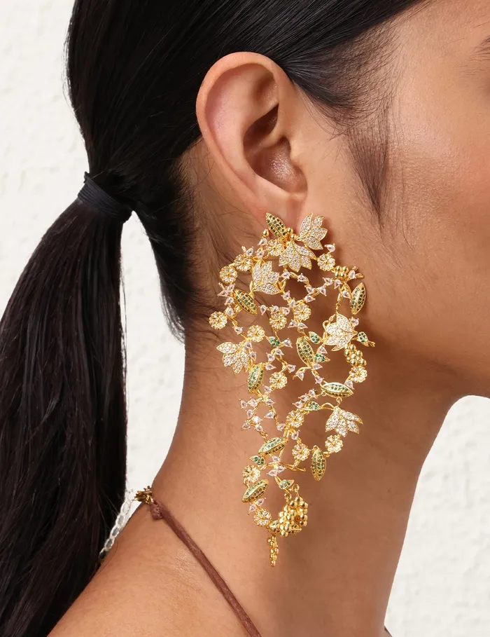 Women Zimmermann Jewellery Bloom Drop Earring Goldgreen