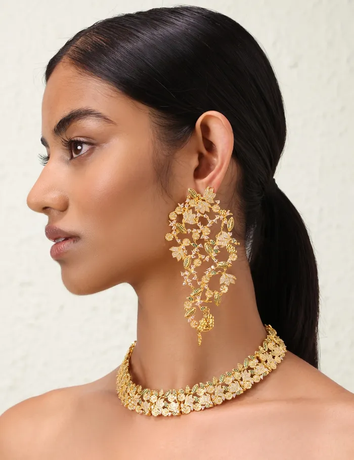 Women Zimmermann Jewellery Bloom Drop Earring Goldgreen