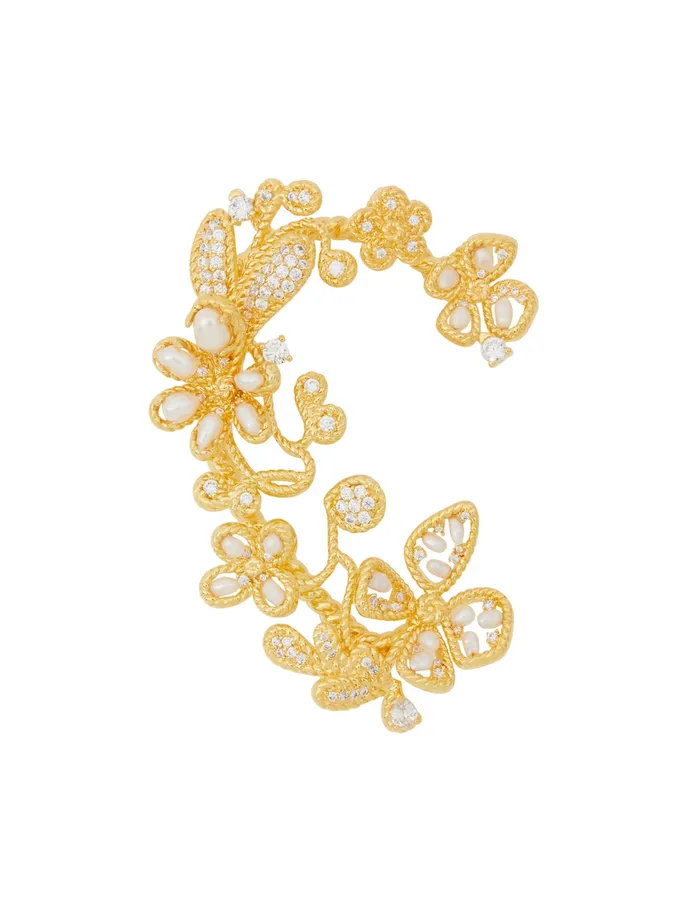 Women Zimmermann Jewellery Bloom Ear Cuff Goldpearl