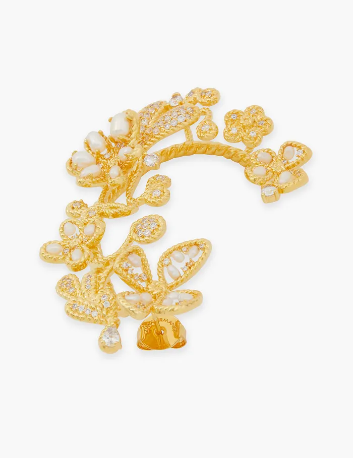 Women Zimmermann Jewellery Bloom Ear Cuff Goldpearl