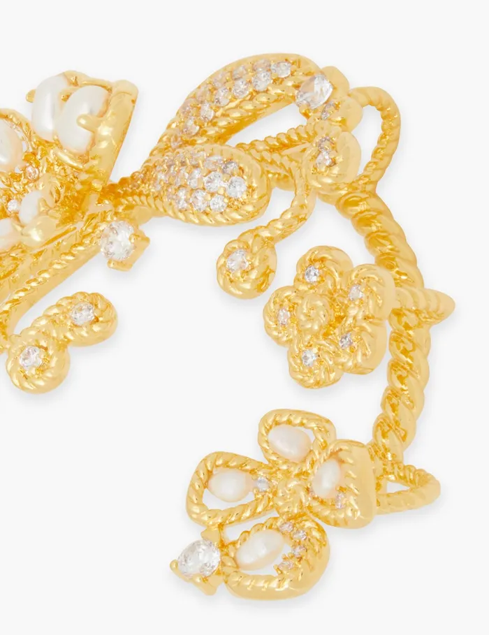 Women Zimmermann Jewellery Bloom Ear Cuff Goldpearl