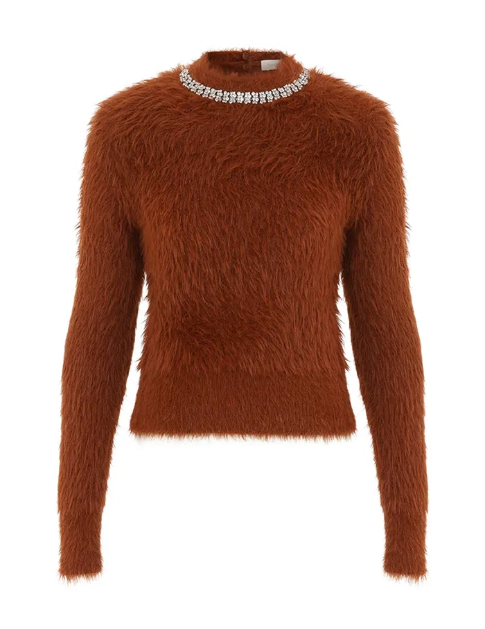 Women Zimmermann Knitwear Illustration Fluffy Sweater Spice