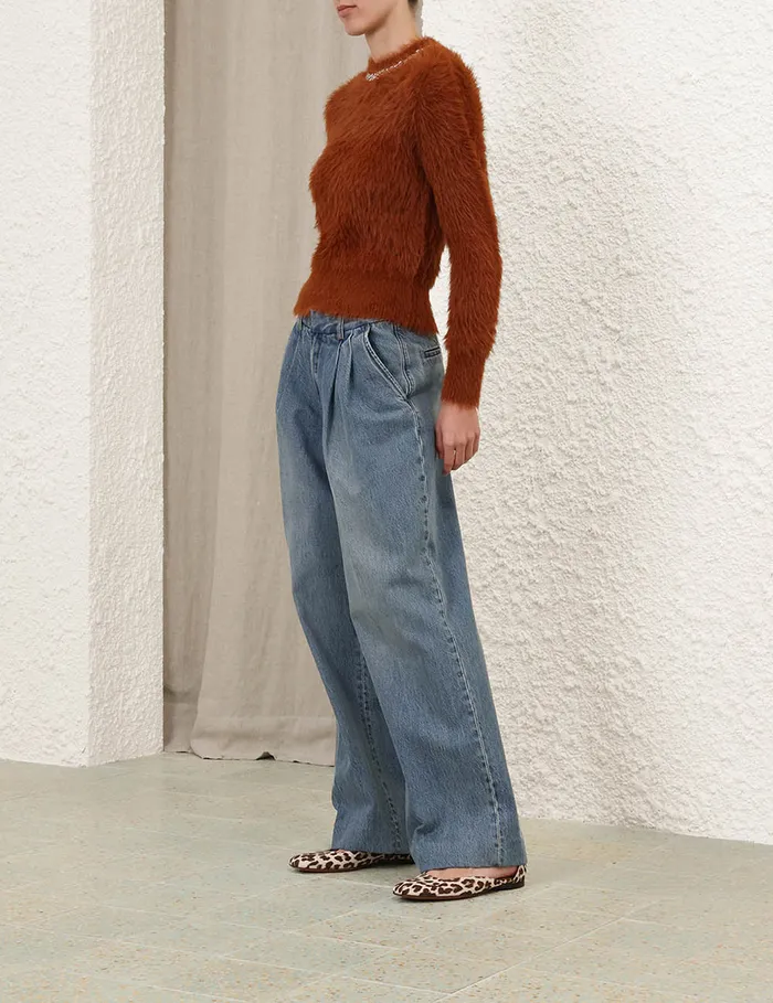 Women Zimmermann Knitwear Illustration Fluffy Sweater Spice