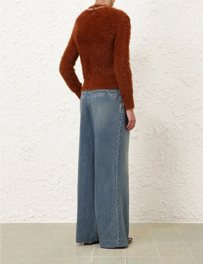 Women Zimmermann Knitwear Illustration Fluffy Sweater Spice
