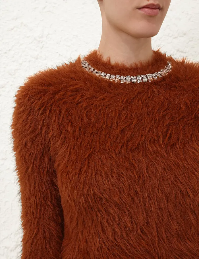 Women Zimmermann Knitwear Illustration Fluffy Sweater Spice