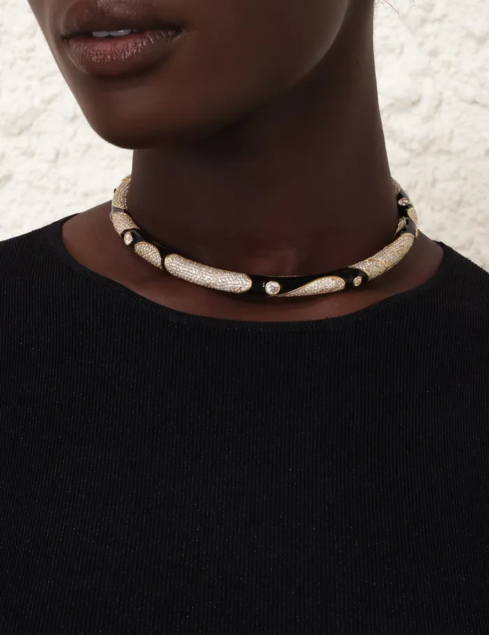 Women Zimmermann Necklaces Stella Pave Choker Goldblack