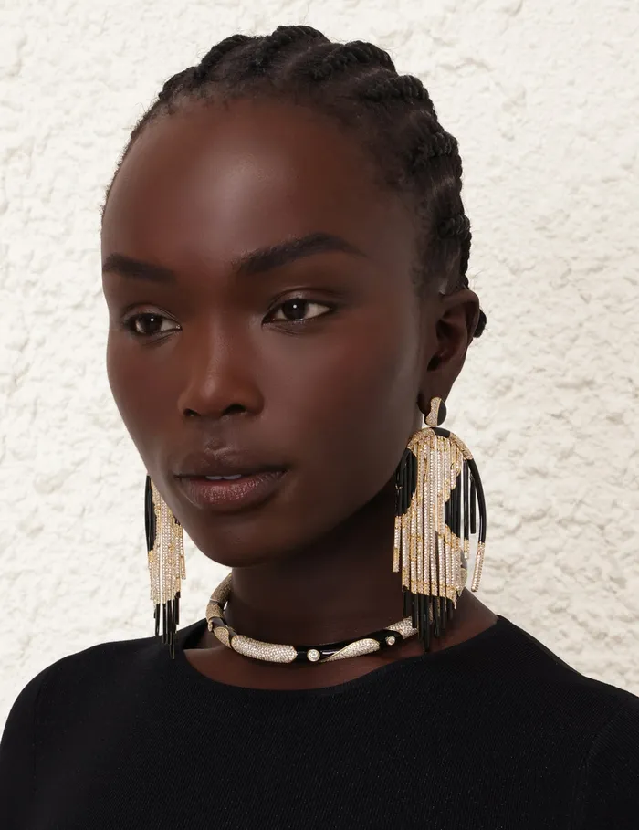 Women Zimmermann Necklaces Stella Pave Choker Goldblack
