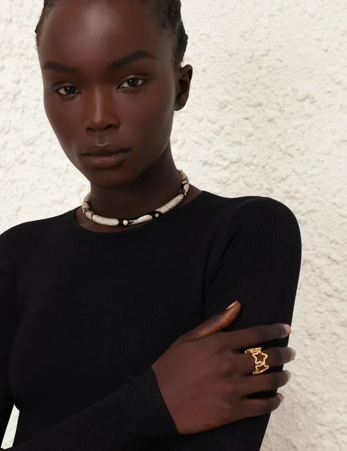 Women Zimmermann Necklaces Stella Pave Choker Goldblack
