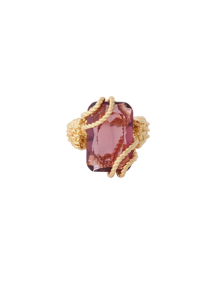 Women Zimmermann Rings Bloom Ring Goldburgundy