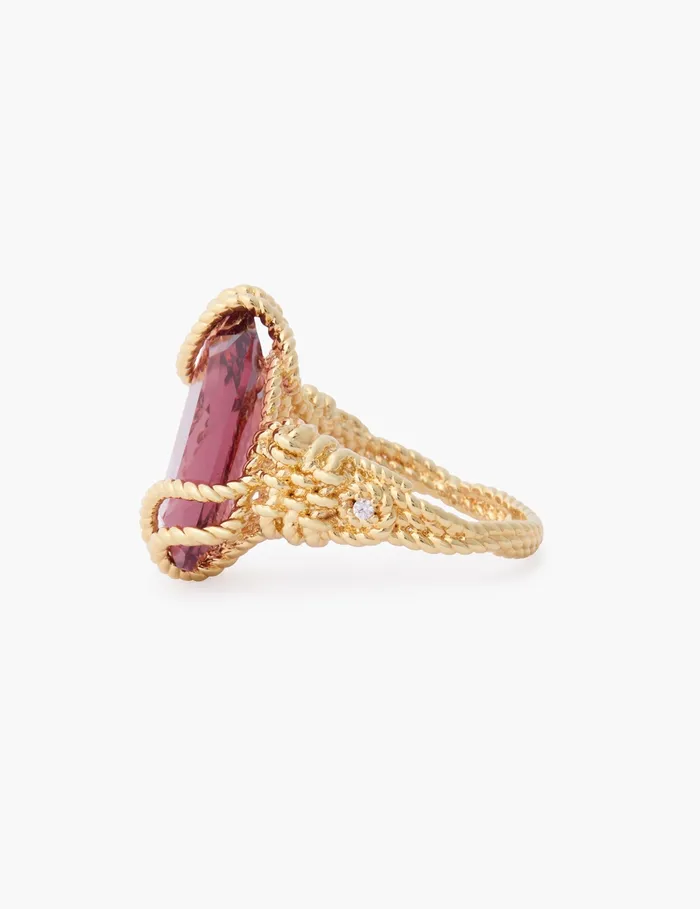 Women Zimmermann Rings Bloom Ring Goldburgundy