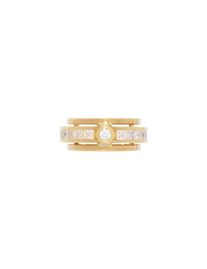 Women Zimmermann Rings Halo Pave Ring Gold