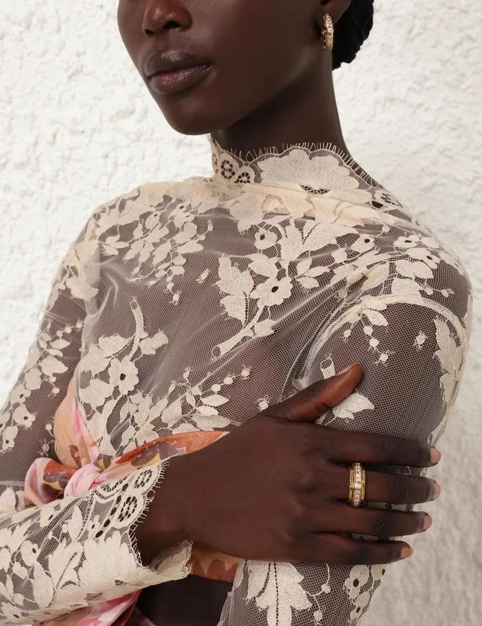 Women Zimmermann Rings Halo Pave Ring Gold