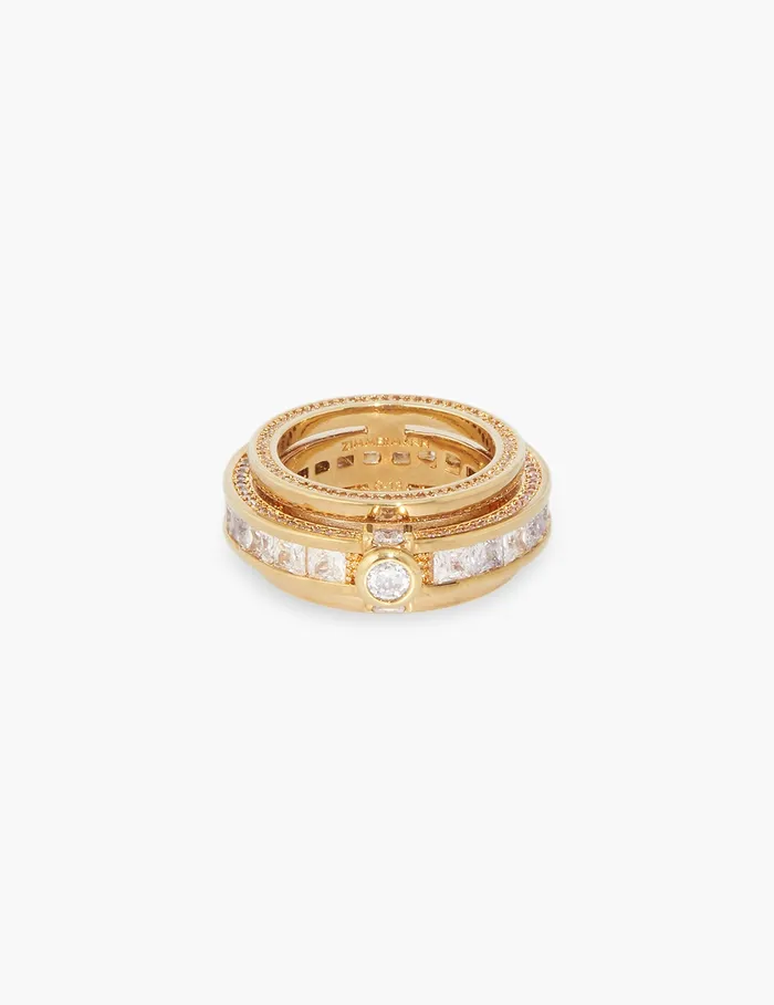 Women Zimmermann Rings Halo Pave Ring Gold