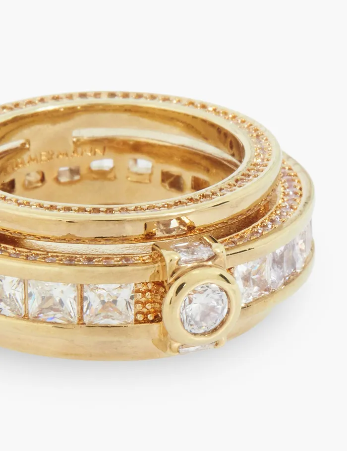 Women Zimmermann Rings Halo Pave Ring Gold