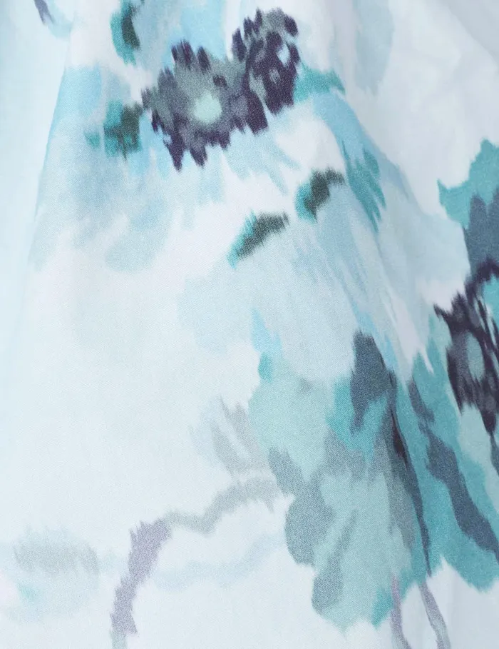 Women Zimmermann Skirts Lightburst Gathered Midi Skirt Aqua Floral