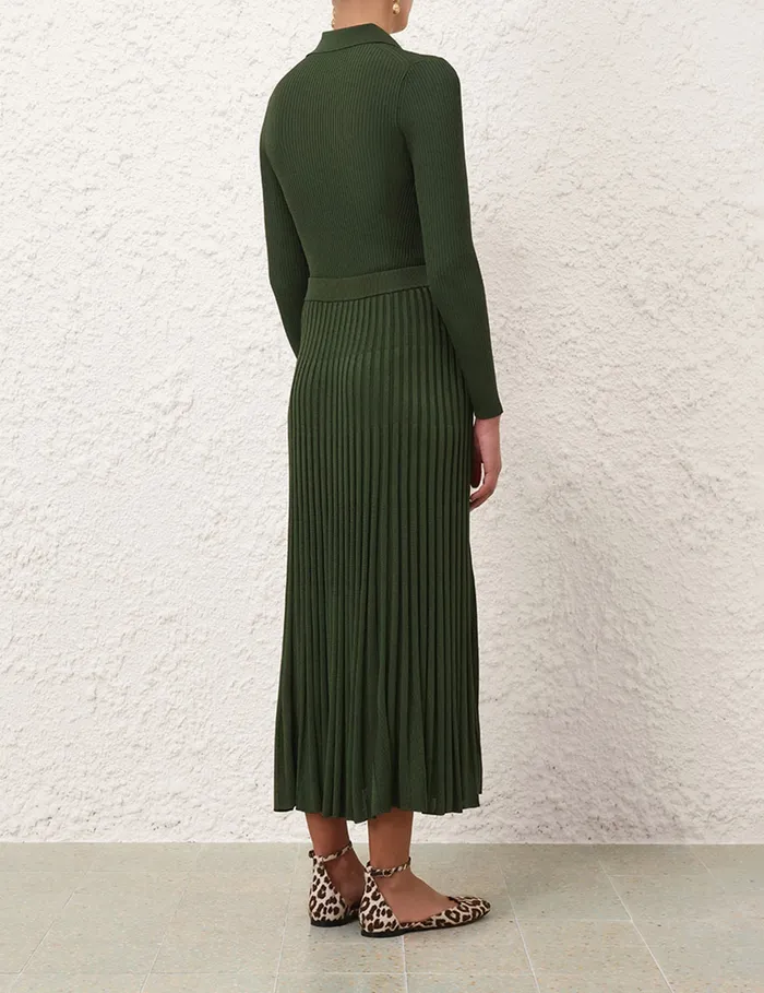 Women Zimmermann Skirts Pleated Midi Skirt Forest
