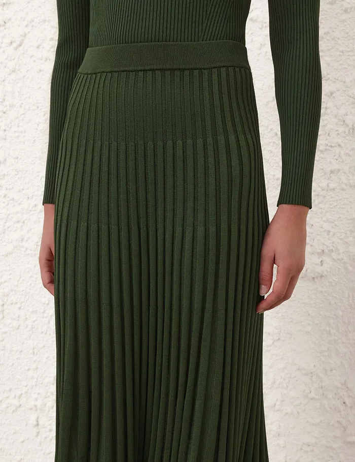 Women Zimmermann Skirts Pleated Midi Skirt Forest