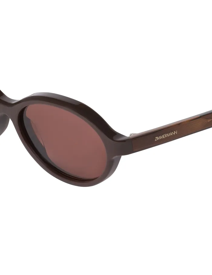 Women Zimmermann Sunglasses Cyd Oval Chocolate
