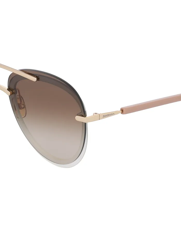 Women Zimmermann Sunglasses Gleam Aviator Caramel