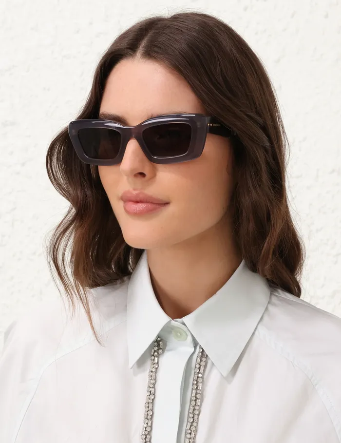 Women Zimmermann Sunglasses Jay Square Smoke