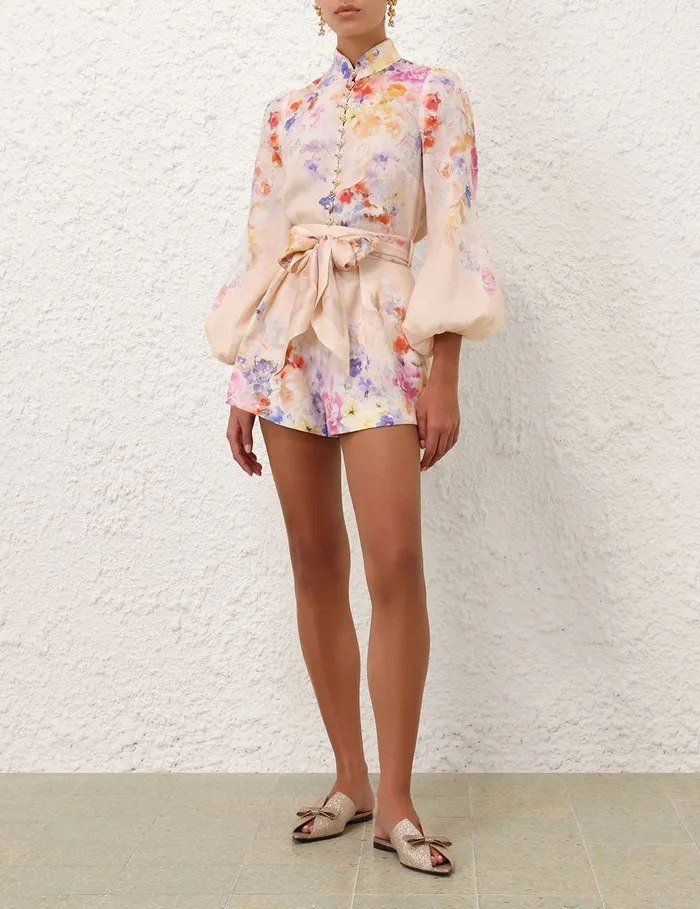 Women Zimmermann Tops Crush Blouse Multi Floral