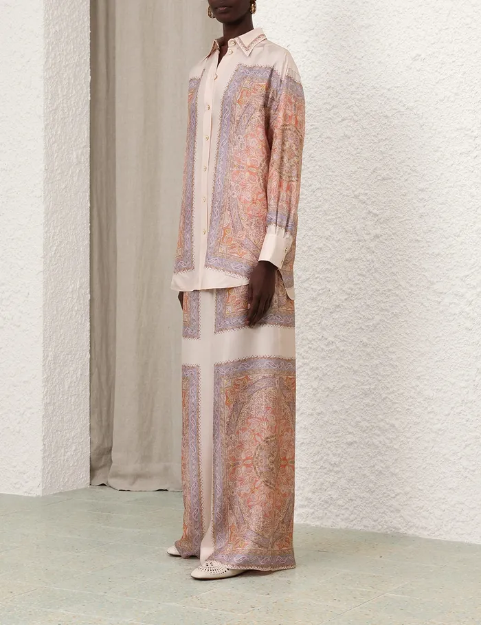 Women Zimmermann Tops Illustration Paisley Shirt Paisley Haze