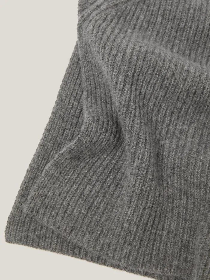 Wool Cashmere Roll Neck Bib Grey Women Jigsaw Knitwear and Cashmere