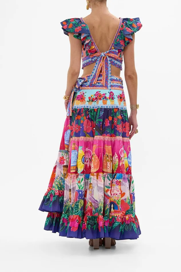 WRAP SKIRT WITH GATHERED PANELS QUEENS OF CREATION Queens Of Creation Womens Camilla Skirts WRAP SKIRT WITH GATHERED PANELS QUEENS OF CREATION Queens Of Creation Womens Camilla Skirts