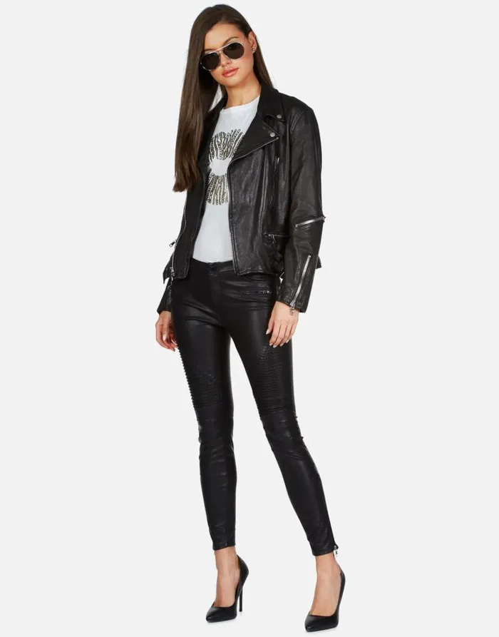 X Posey X Gold Chain Kiss Black Women Lauren Moshi Jackets