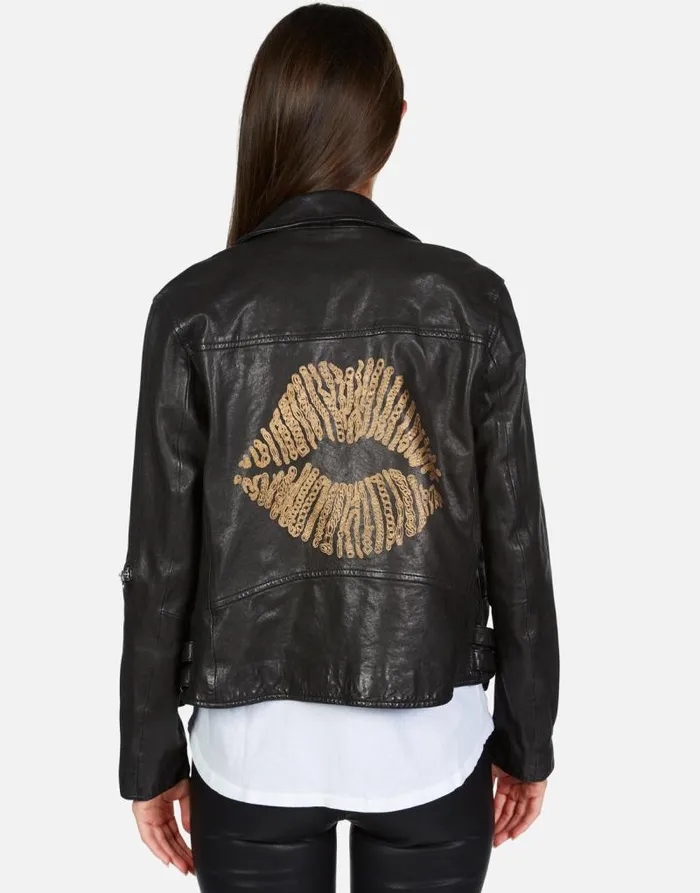 X Posey X Gold Chain Kiss Black Women Lauren Moshi Jackets