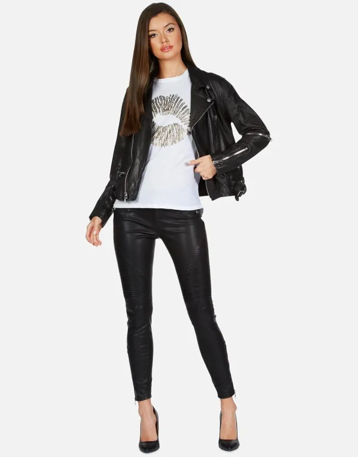 X Posey X Gold Chain Kiss Black Women Lauren Moshi Jackets