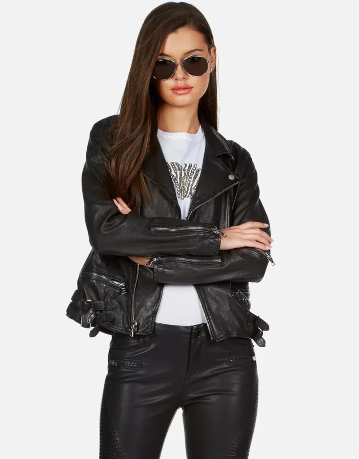 X Posey X Gold Chain Kiss Black Women Lauren Moshi Jackets