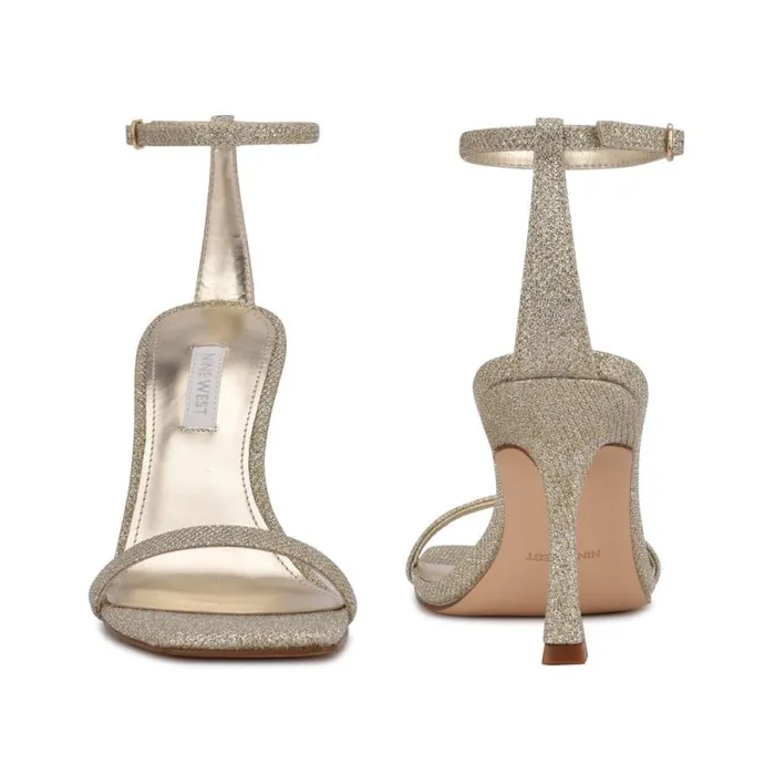 Yess Ankle Strap Sandals Gold Glitter Women Nine West Sandals Yess Ankle Strap Sandals Gold Glitter Women Nine West Sandals
