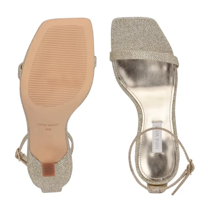 Yess Ankle Strap Sandals Gold Glitter Women Nine West Sandals Yess Ankle Strap Sandals Gold Glitter Women Nine West Sandals
